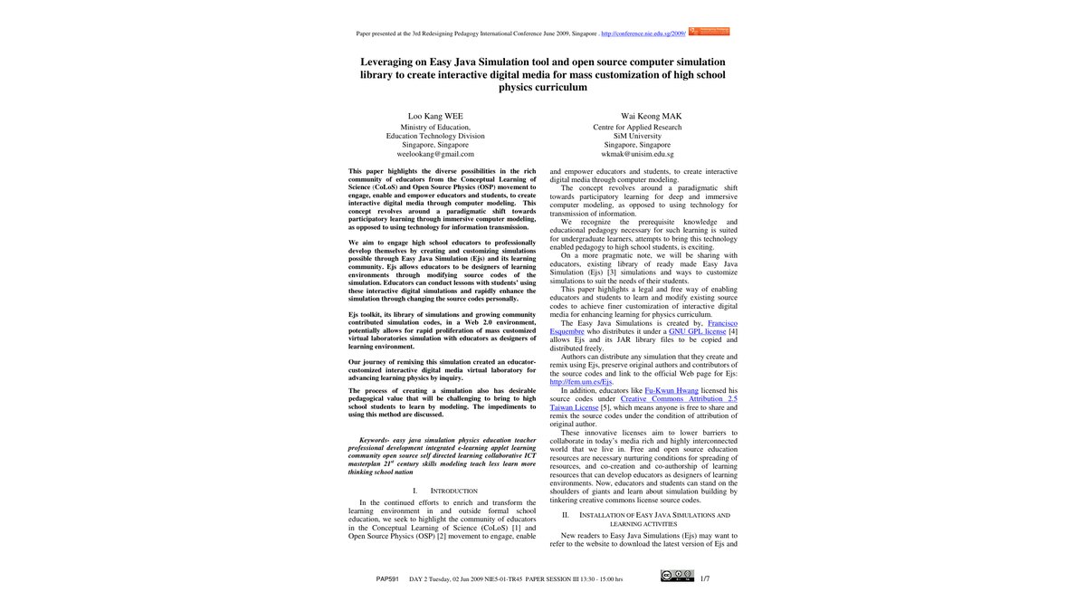 Leveraging on Easy Java Simulation tool and open source computer simulation library to create interactive digital media for mass customization of high school physics curriculum