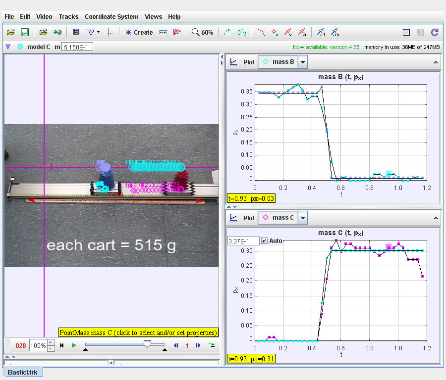 One-dimensional collision carts computer model and its design ideas for productive experiential learning