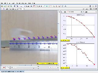 Tracker Modeling in Plastic Rod rolling down a metal slope